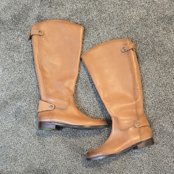 NEW Sam Edelman Mikala2 Tall Leather Knee-High Boots Riding Boots Shoes Sz 9.5M - Picture 1 of 13